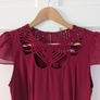 Karen Millen Midi Dress Deep Berry/Purple Shade Size UK 8 Image 2