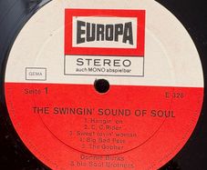 Donnie Burke & Hos Soul Brothers - The Swingin' Sound of Soul. Lovely clean 1968 German pressing. No cover so a total bargain.