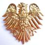 Vintage Gold Tone Eagle with Three Crowns Brooch | Vintage Gold Tone Eagle Brooch Image 2