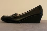 Black leather shoes