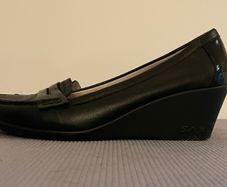 Black leather shoes