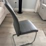 6 grey leather effect dining chairs Image 3