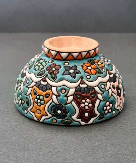 Bowls - Set of 2 Minakari Ceramic Footed Bowl Hand Painted Decorative