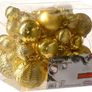 Gold Christmas Ball Ornaments for Christmas Decorations - 36 Pieces Xmas Tree Shatterproof Ornaments with Hanging Loop for Holiday and Party Decoration (Combo of 6 Styles in 3 Sizes) Image 2