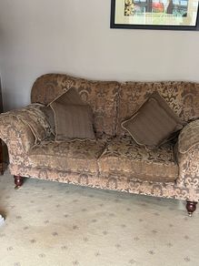 2 Finline Sofas and footstool.