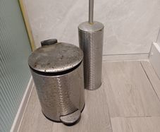Toilet bin and brush