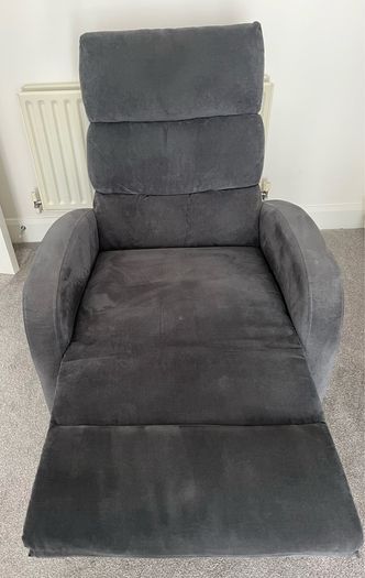 Grey Fabric Recliner  Chair