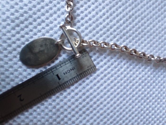 Sterling silver T bar  necklace
