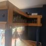 Mexican pine/ Navy L shaped home bar Image 3