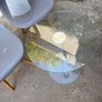 Glass and chrome side table Image 3