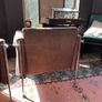 Pair of Le Corbusier Style Armchairs Chrome & Brown Nubuck Upholstery Image 9
