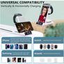 5-in-1 15w Magnetic Wireless Charger With Flashy Atmosphere Light/digital Clock Image 4