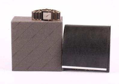 Unisex Rado Diastar Watch Silver Ceramic Date Quartz 25mm Working w/ Box&Papers