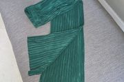 Zara green plisse palazzo pants uk10