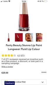 Fenty Beauty Lip paints