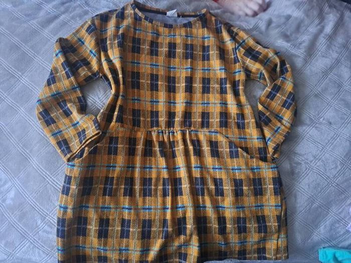 Zara Tartan yellow dress 8-9