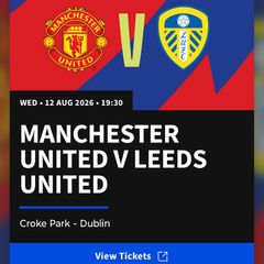 Man Utd V Leeds Croke Park - 2 Tickets