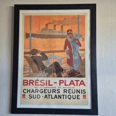 Vintage Art Deco Framed Poster