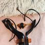 River Island Black Heels with Orange Strap & Acrylic Flared Heel Size UK 6 / EU 39 Image 10