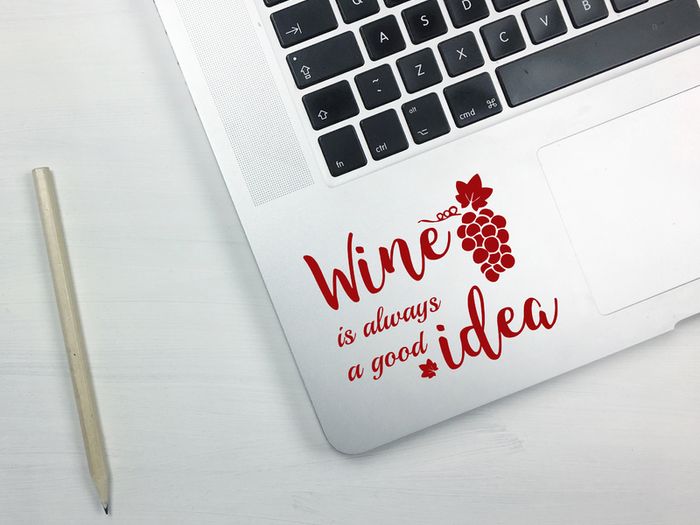 Wine is Always a Good Idea Laptop Sticker, Laptop Decal, MacBook decal, Laptop Decal, Computer Decal, Removable Decal, Window decal