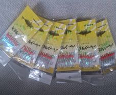 9hooks silver feathers 6packs for 10euro