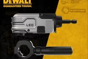 Dewalt DTLRA-QZ Right Angle Impact Chuck 1/4inch hex with LED light rechargeable with usb lead