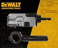 Dewalt DTLRA-QZ Right Angle Impact Chuck 1/4inch hex with LED light rechargeable with usb lead