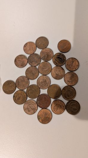 Lot of 27 Irish Decimal 1p Coins - Celtic Bird Design