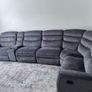 Charcoal Corner Recliner Sofa w/ Drink Holder Image 2
