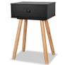 Bedside Tables 2 pcs Solid Pinewood 40x30x61 cm Black Image 3