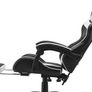Gaming Chair Ergonomic Computer Chair Office Chair Desk Swivel Chair Adjustable Reclining Footrest Cushion White New Image 6