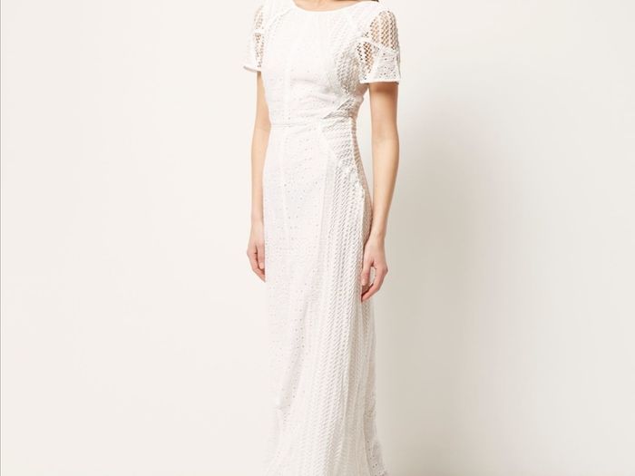 Cream Embroidered Maxi Dress