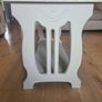 Coffee Table with Storage Shelf Cream Refinished Image 3