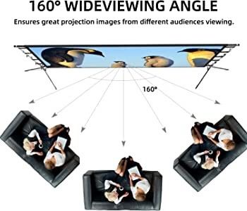 Projector Screen with Stand, 120 inch 16:9 for Home Theater, Outdoor Indoor Party, Backyard Cinema (FREE POSTAGE)