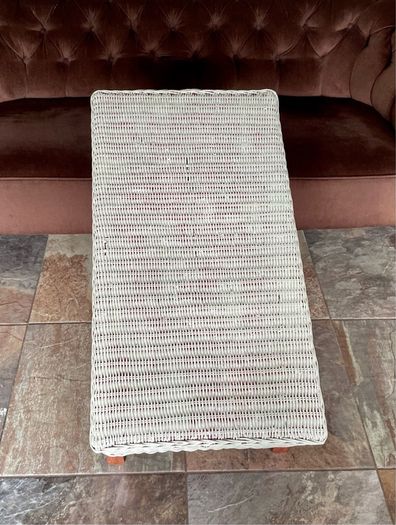 Sturdy Versatile Rattan and Bamboo Low Bench