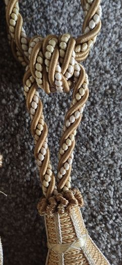 4 Extra Large Heavy Luxury Beaded Gold Curtain Tassel Tiebacks