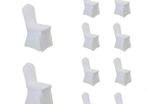 10pieces Universal Stretch Polyester Wedding Party Spandex Chair Covers for Banquet Hotel Decoration