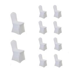 10pieces Universal Stretch Polyester Wedding Party Spandex Chair Covers for Banquet Hotel Decoration