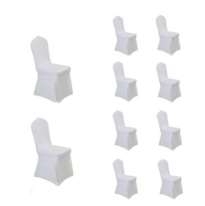 10pieces Universal Stretch Polyester Wedding Party Spandex Chair Covers for Banquet Hotel Decoration