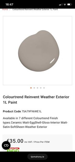 10litres Unused paint brand new, selling at a discount (rrpl 70 euros)