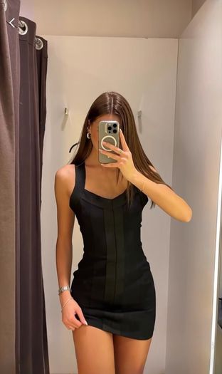 New zara mini cocktail dress with zip