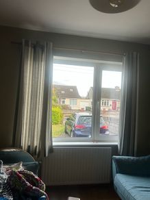 striped curtains