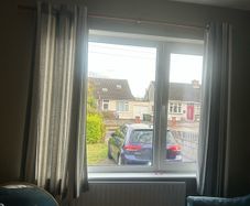 striped curtains