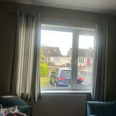 striped curtains
