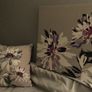 Grey and purple curtains from Next with matching cushion and canvas print Image 5