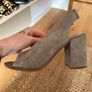 Carvela grey suede sling back Image 4