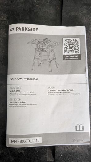 Parkside Table Saw PTKS 2200 A1 Excellent Condition