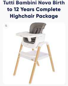 Tutti Bambini Nova Birth to 12 Years Complete Highchair Package