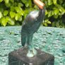 Jose Martin Simon (1940-2018) Grey Heron - Patinated Bronze, Marble, Signed Image 2