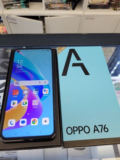 Oppo A76 4G/LTE Glowing Black 128GB Dual-SIM Factory Unlocked.